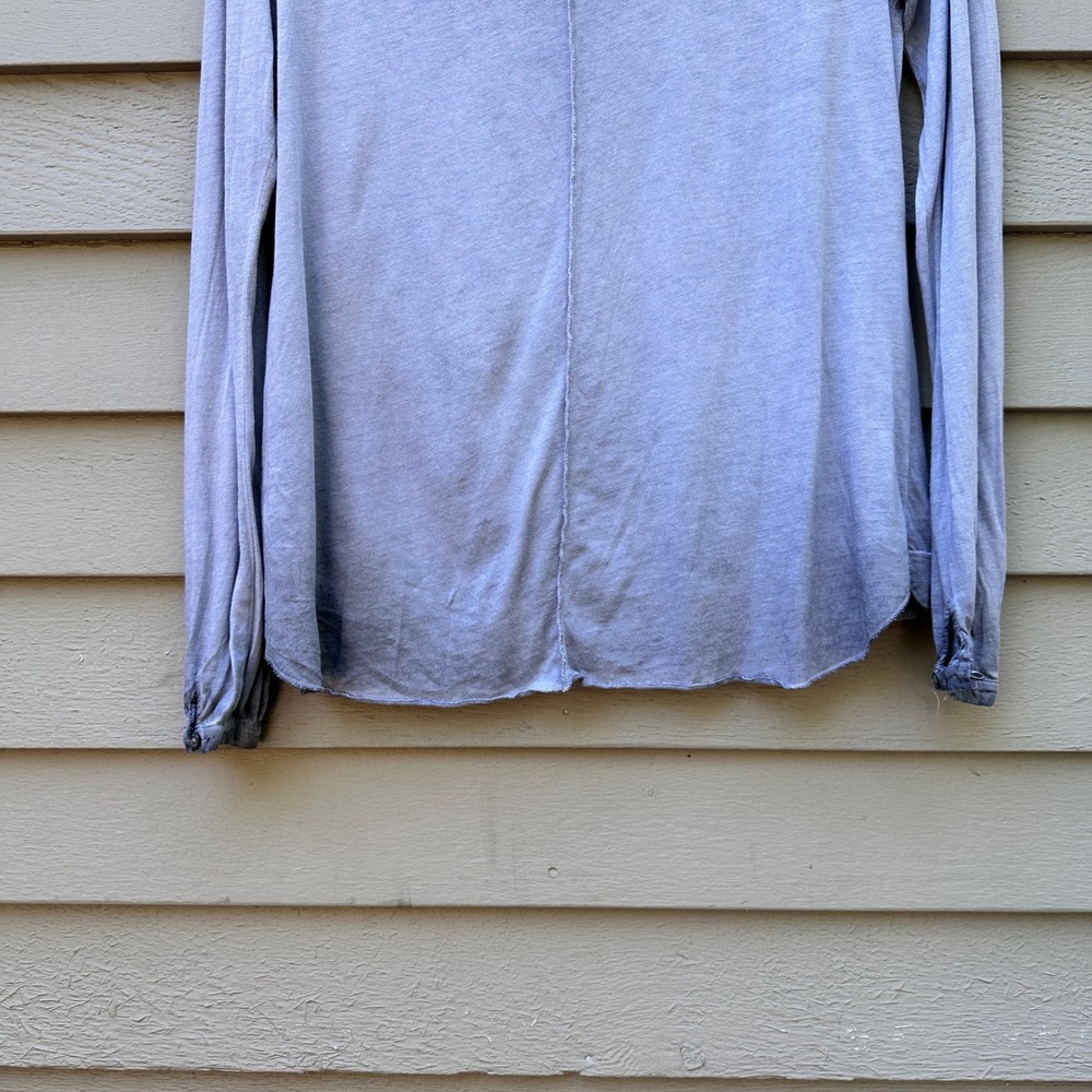 Better Rich Gray Rhinestone New York City Long Sleeve Graphic Top Cotton Modal - Picture 9 of 12